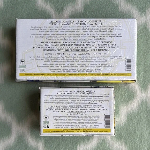 NWT La Fiorentina Limone Lavanda Hand Soap made in Italy - Vibrant Yellow Green - Picture 7 of 7